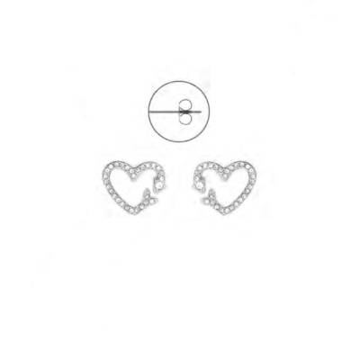 Orecchini Donna 4US Cesare Paciotti Acciaio Cuori 4UOR8128W